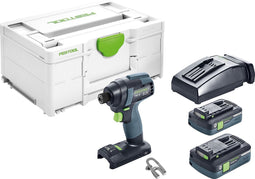 Festool TID 18 HPC4,0 I-Plus 18V Li-Ion accu slagschroevendraaier set (2x 4,0Ah) in systainer - 180Nm - 8x220mm - koolborstelloos