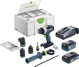 Festool TPC 18/4 4,0/5,0 I-Set/XL QUADRIVE Accu klop-/schroefboormachine 18V 4.0/5.0Ah in Systainer - 577622