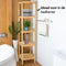Brixy Badkamerrek - Badkamermeubel - 5-Laags - 141x33x33cm - Badkamer Kast - Bamboe