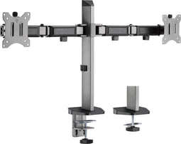 My Wall bureaubeugel voor 2 monitoren tot 32 inch / full motion / zwart/zilver