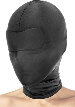 Fetish Tentation - Bondage Masker- Verstevigde Blinddoek en Luchtdoorlatend Bivakmasker - Zwart