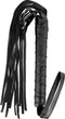 Fetish Tentation - Flogger - 15 'Lintjes' - Imitatieleer - 57cm - Zwart
