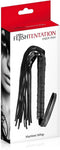Fetish Tentation - Flogger - 15 'Lintjes' - Imitatieleer - 57cm - Zwart