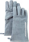 FEUERMEISTERIN Premium Leren BBQ Handschoen Grijs-Blauw - BBQ Hanschoenen - Hittebestendig - Ovenwanten