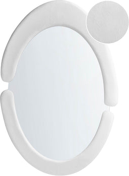 MASSAY - Wandspiegel - Wit - Fluweel