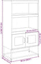 vidaXL - Hoge - kast - 68x39x123 - cm - staal - zwart