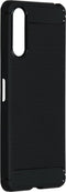 Hoesje Siliconen Geschikt voor Sony Xperia 10 II - Brushed Backcover - Zwart