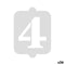Taartsjabloon Algon Cijfer 4 (36 Stuks)