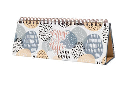 Sigel Jolie Beauty - weekplanner - Engels - ongedateerd - 300x114x17 mm - Apricot Inspiration - hardcover - SI-JP101