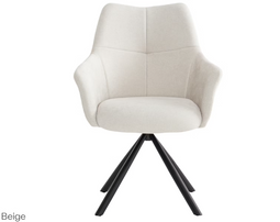 Criks Design Oliver - Draaibare Eetkamerstoel - 180° Auto Return - Beige - 89,5x62x64,5 cm