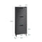 SoBuy FSR151-H-SCH - Schoenenkast - 3 Kleppen 6 Legplanken - Zwart 50x129x19 cm