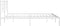 vidaXL - Bedframe - met - hoofdbord - metaal - wit - 200x200 - cm