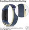 iMoshion Bandje Geschikt voor Fitbit Charge 3 / 4 - iMoshion Nylon band klittenband met design aansluiting - Blauw