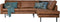 BePureHome Rodeo Hoekbank Rechts - Recycle Leer - Cognac - 85x266x86