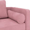 vidaXL - Chaise - longue - met - kussens - fluweel - roze
