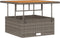 vidaXL - 3-delige - tuin - eetset - met - kussens - - - grijs - poly - rattan - en - acacia