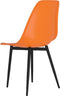 vidaXL - Eetkamerstoelen - 2 - st - PP - oranje