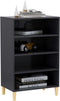 vidaXL - Dressoir - 57x35x90 - cm - bewerkt - hout - grijs