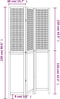 vidaXL - Kamerscherm - met - 3 - panelen - massief - paulowniahout - wit