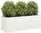 vidaXL - Plantenbak - 120x40x40 - cm - koudgewalst - staal - wit