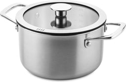 DUCQ Downdraft - kookpan 20 cm - RVS - 3-ply - glazen deksel