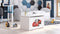 DARIA - Speelgoedkist - 73x40x42cm - met race auto thema - wit