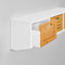 SoBuy Wandgarderobe - Wandkapstok met 3 manden en 4 haken - Max. 15KG - 80 x 25 x 20 cm - Wit