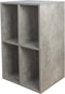 Vinyl lp platen kast - opbergen lp platen - platenspeler meubel - grijs beton
