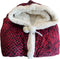 Linnick Flanel Fleece Deken + Hoodie met Capuchon Snake - bordeaux/black - 140x200cm - 130x180cm - Plaid