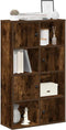 vidaXL - Boekenkast - 60x24x101,5 - cm - bewerkt - hout - gerookt - eikenkleurig