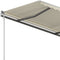 vidaXL - Luifel - vrijstaand - handmatig - uittrekbaar - 400x350 - cm - crèmekleurig