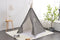 VDD Tipi Tent - Speeltent voor Kinderen - Wigwam Tipi Tent - Met Vloer Kussen - Zwart/ Wit