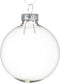 Kerstbal glas d6 cm transparant 6st