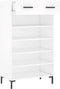 vidaXL - Schoenenkast - 60x35x105 - cm - bewerkt - hout - wit