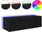 vidaXL - TV - Wandkast - met - LED - Verlichting - Zwart - Eik - 100x35x31 - cm