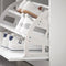 SoBuy FSR16-HG - Opbergbank - 3 niveaus - Lichtgrijs