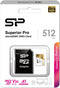 Silicon Power Superior Pro - microSDXC 512GB - UHS Speed Class 3 - V30 - A1 - 100MB/s lezen