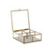 Doos-Juwelenkistje DKD Home Decor Groen Lichtgrijs Metaal Kristal 15 x 15 x 5,5 cm (2 Stuks)