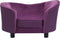 vidaXL - Hondenbank - 69x49x40 - cm - pluche - en - kunstleer - bordeauxrood