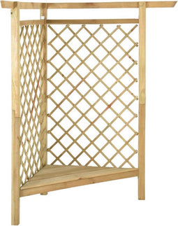 vidaXL - Hoekpergola - met - bank - 166x81x174 - cm - geïmpregneerd - grenenhout