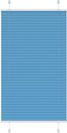 vidaXL - Plissé - rolgordijn - 75x100 - cm - stofbreedte - 74,4 - cm - polyester - blauw