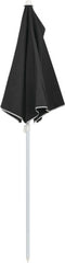vidaXL - Parasol - half - met - paal - 180x90 - cm - zwart