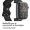 imoshion Sport⁺ bandje - Geschikt voor Apple Watch 1, 2, 3, 4, 5, 6, 7, 8, 9, 10 (42 mm), SE - 38/40/41 mm - Zwart - M/L