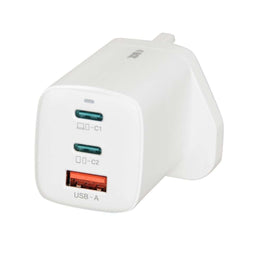 iBOX C-65 - GaN 65W universele oplader - Britse stekker - Wit