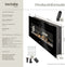 tectake® Luci - Wandhaard - Elektrische Haard - 900W & 1800W - Afstandsbediening & App - Thermostaat - 3D Vlammen - Timer