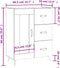 vidaXL - Dressoir - 69,5x34x90 - cm - bewerkt - hout - gerookt - eikenkleurig