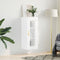 vidaXL - Hangkast - 34,5x34x90 - cm - hoogglans - wit