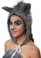dressforfun - Hete wolfsdame XXL - verkleedkostuum met wolfstaart en hoed - grijs