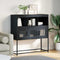 vidaXL - Dressoir - 100,5x39x107 - cm - koudgewalst - staal - antracietkleurig