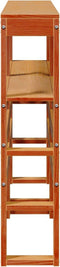 vidaXL - Hoofdbord - met - schappen - 160 - cm - massief - grenenhout - wasbruin